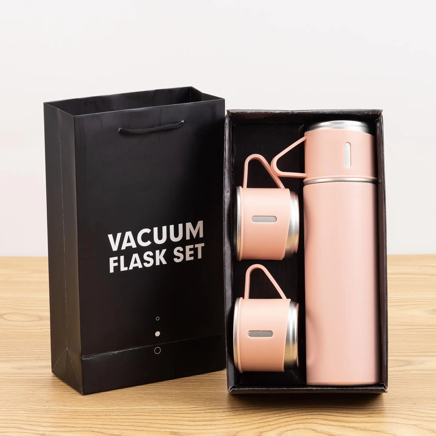3Pcs/Set Vacuum Water Bottle Set, Stainless Steel Vacuum Flask with Gift Box, Vacuum Insulated Bottle with Cups, Portable Tumbler Cups