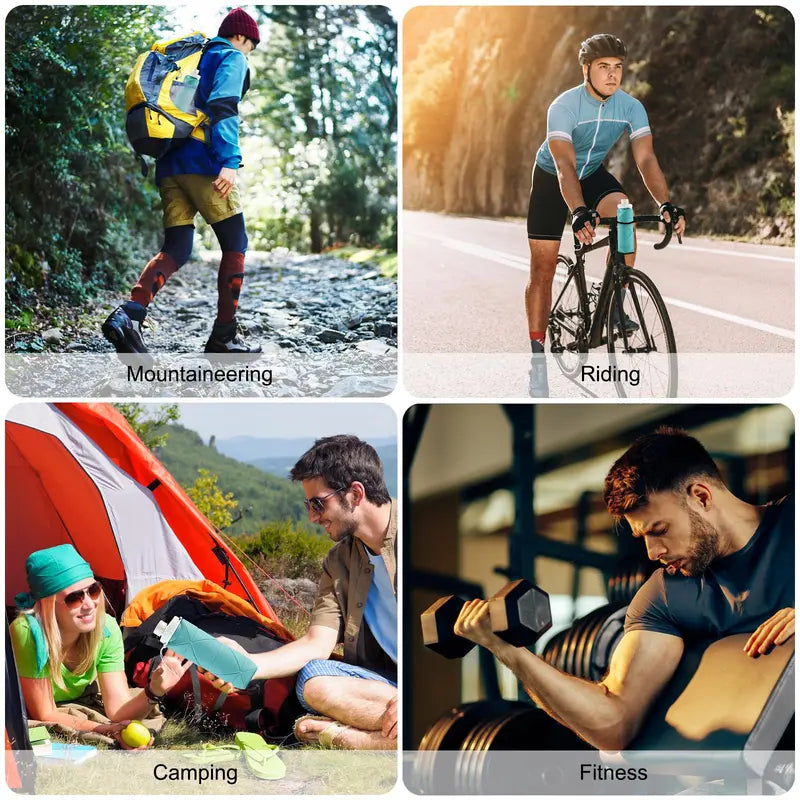 Collapsible Water Bottles Cups Leakproof Valve Reusable BPA Free Silicone Foldable Travel Water Bottle Cup for Gym Camping Hiking Travel Sports Lightweight Durable